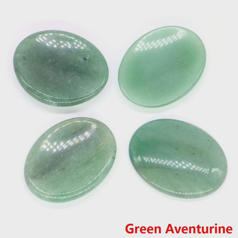 7 Chakra Kristallen Worry Stones - Ovalen Massage & Meditatie Edelstenen (35x45mm)