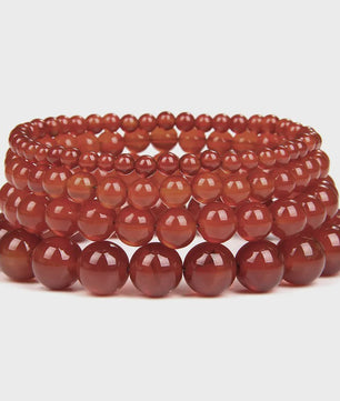 Handgemaakte Natuursteen Armbanden - Onyx & Agate Kralen - Yoga & Reiki Energie - Unisex 19cm