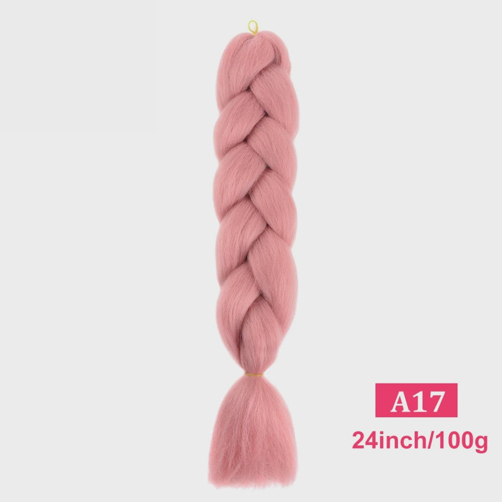 24 Inch Jumbo Braids Haarverlenging - Synthetisch Vlecht Haar in Kleurrijke Tinten
