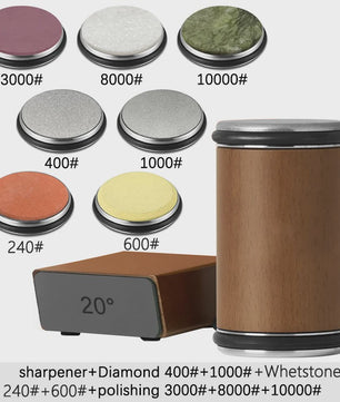 Professionele Messenslijper met Dubbelzijdige Diamantsteen & Magnetische Hoek (15/20°)