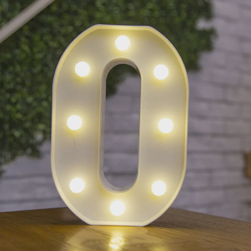 Decoratieve LED Letter & Cijfer Lampen - Creëer Sfeer met Warm Licht