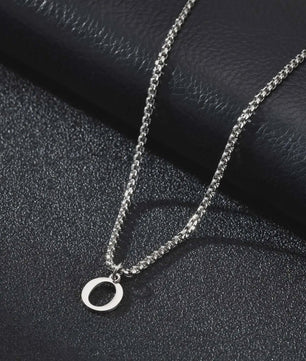 Vnox RVS Letter Ketting Heren - Kies Uw Initiaal - Waterdicht & Minimalistisch