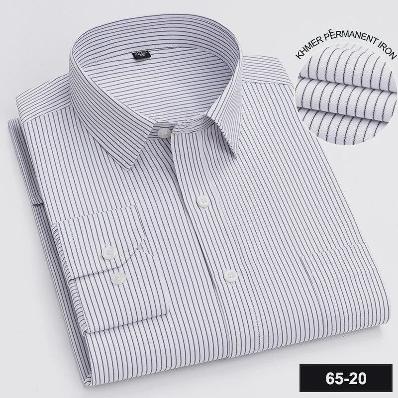Herenshirt Lange Mouw - Stijlvol Casual & Zakelijk, Print & Streep, All-Season Top