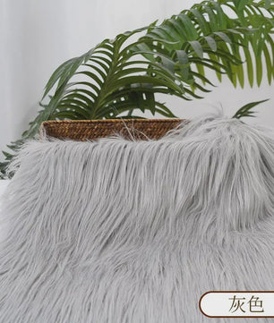 Langharig Nepbont Stof 25x45cm - Ideaal voor Knutselen, Poppen & Kostuums