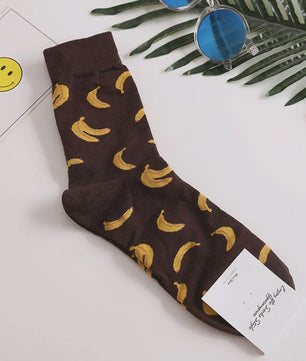 Grappige Heren Sokken met Food Prints: Avocado, Friet, Burger, Bier & Meer | Harajuku Stijl