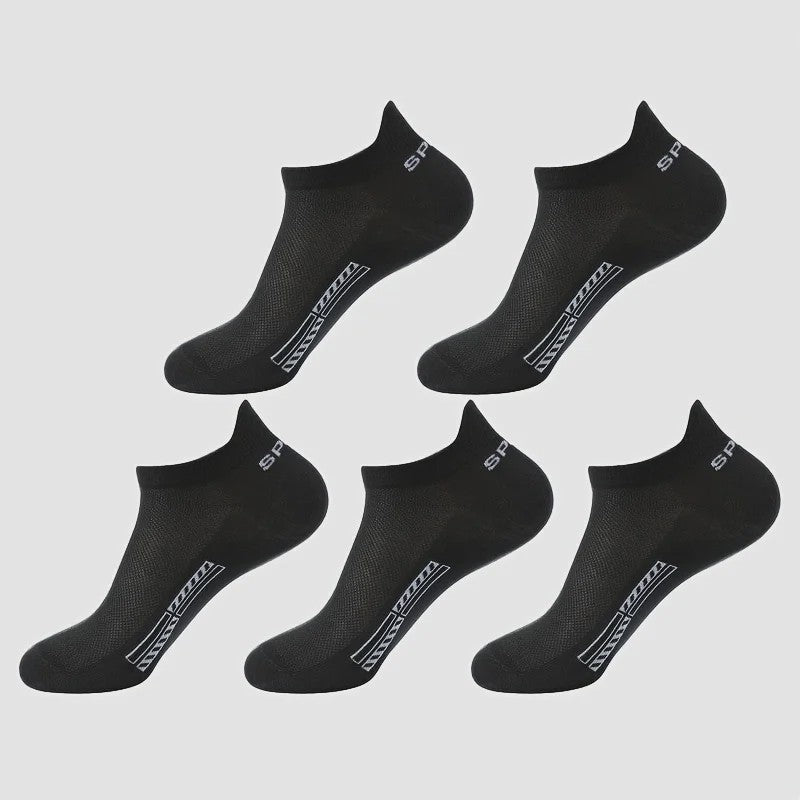 5/10 Paar Katoenen Sneakersokken Heren & Dames - Ademend Mesh & Comfortabel
