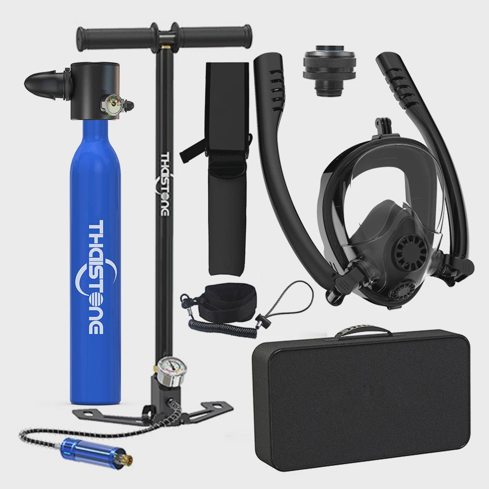 Draagbare Mini Duiktank met Full Face Snorkelmasker - 0.5L