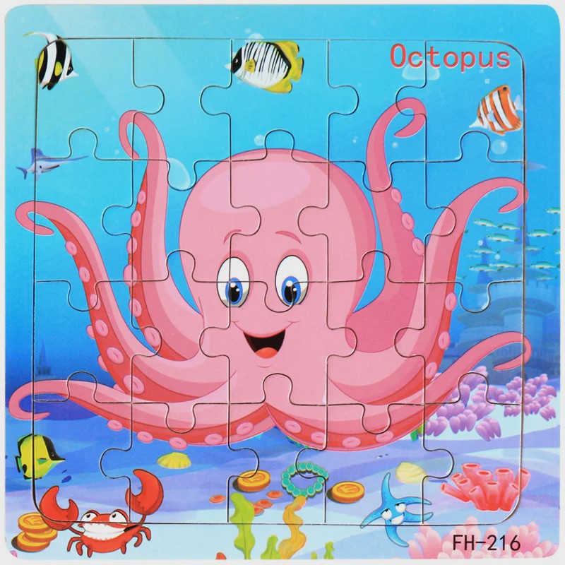Houten 3D Puzzel Set - 20 Stuks - Dieren & Voertuigen - Educatief Montessori Speelgoed voor Kinderen 3-6 Jaar