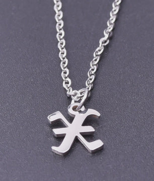 RVS Initiaal Ketting met Oude Engelse Letterhanger - 26 Letters, Perfect voor Hem, Haar of als Koppelkado