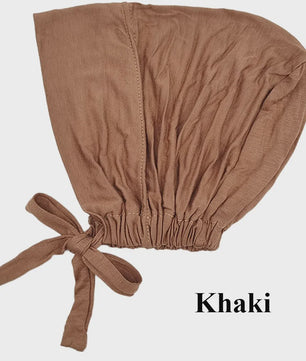 Zachte Modal Binnen Hijab Cap met Strik - Islamitische Turban Hoofddoek