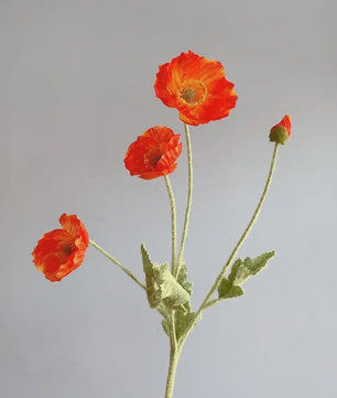 Zijden Papavers Kunstbloemen - Lange Stelen voor Decoratie