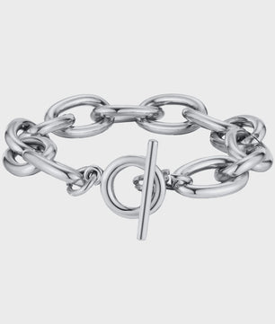 Gouden Chunky Schakelarmband met OT Sluiting - Roestvrij Staal, Aanslagvrij