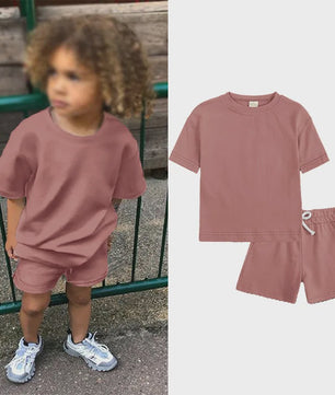 Zomer Set Kinderen: T-shirt met Korte Broek - Jongens & Meisjes Sportkleding Outfit