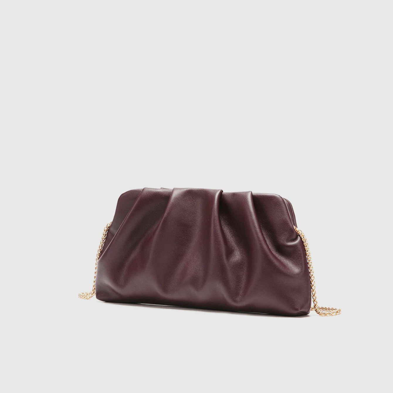 Luxe Plissé Avondtas met Gouden Ketting - Clutch & Schoudertas voor Feestelijke Gelegenheden