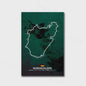Formule 1 Circuit Poster Canvas - F1 Race Track Kunst Print voor Woonkamer Decoratie