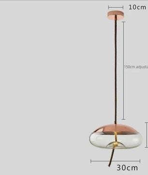 Moderne Glazen LED Hanglamp - Stijlvolle Verlichting voor Woonkamer, Keuken & Bar