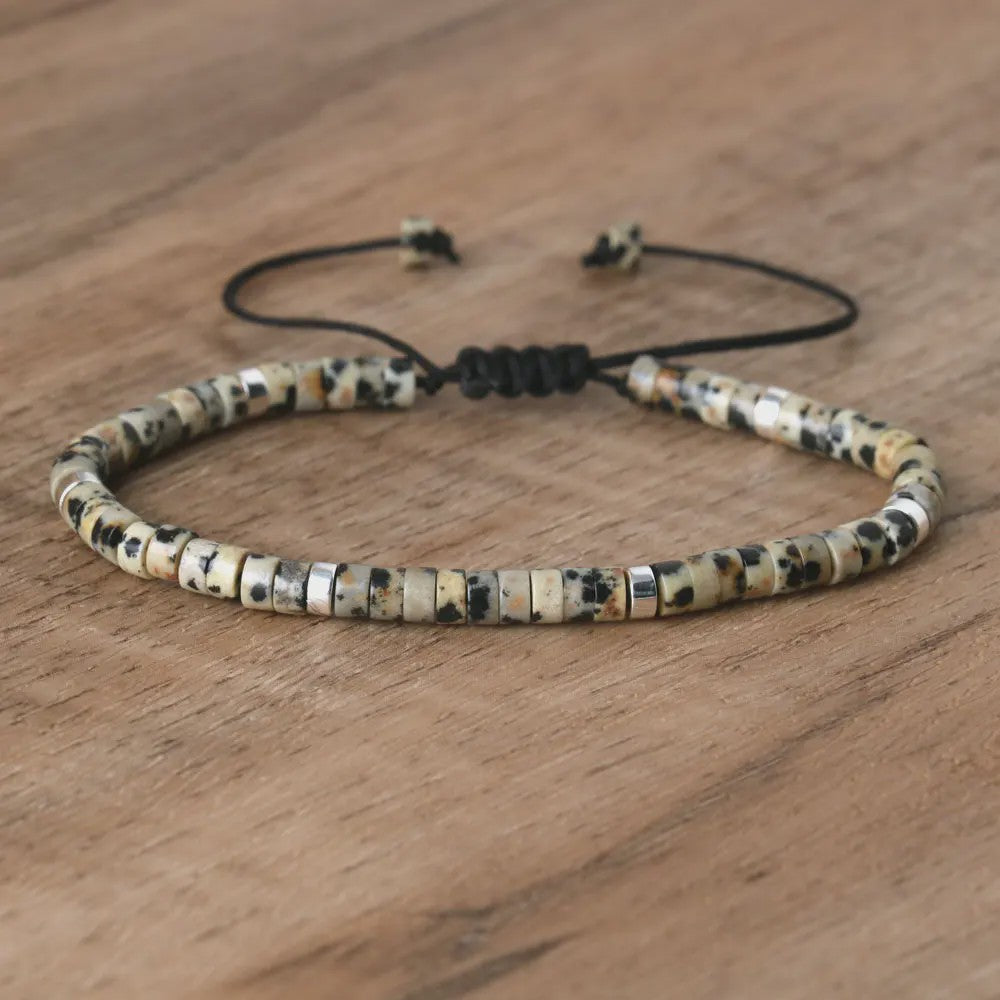 Natuurlijke Blauwe Emperor Steen Kralen Armband - Verstelbaar & Uniek