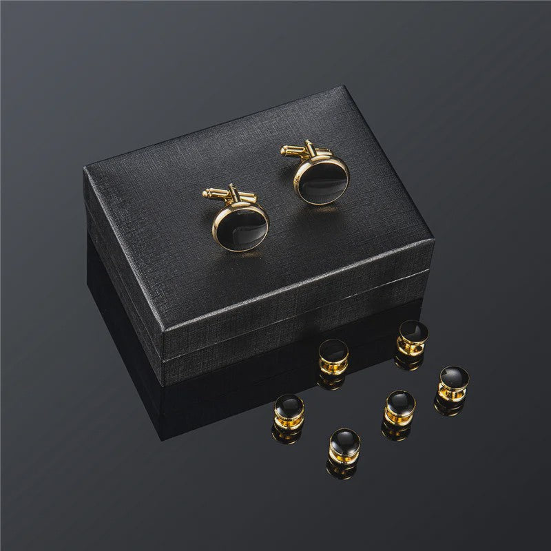 Set Manchetknopen en Tuxedo Studs voor Heren - Stijlvolle Accessoires voor Bruiloft en Feest