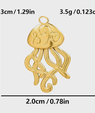 6x Goudkleurige Zee Dieren Bedeltjes Set - Schildpad, Schelp, Zeester - DIY Sieraden Maken