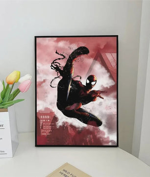 Frameloze Spiderman Poster - Marvel Kunst Print voor Woonkamer, Slaapkamer, Bar