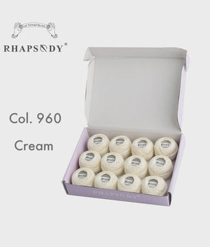 Rhapsody Pearl Cotton Garen Set - Maat 8 - 12 Bollen voor Haken, Borduren & Knutselen