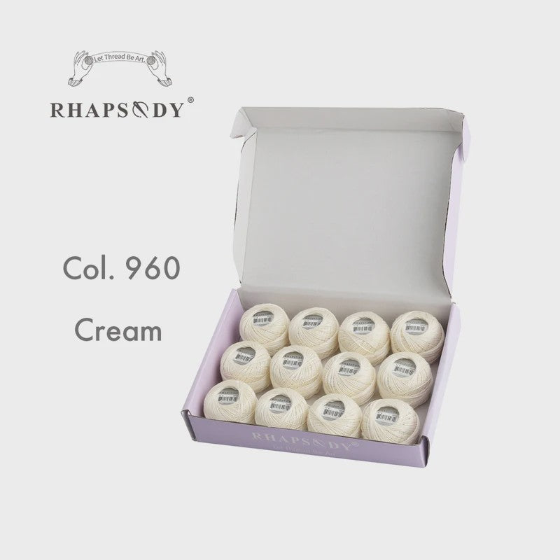 Rhapsody Pearl Cotton Garen Set - Maat 8 - 12 Bollen voor Haken, Borduren & Knutselen