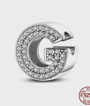 925 Sterling Zilver Letter Bedels A-Z met Zirkonia - Personaliseer je Armband