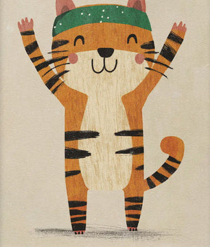 Vrolijke Dieren Canvas Posters - Leeuw, Hond, Beer & Cheetah op Skateboard - Kinderkamer Decoratie