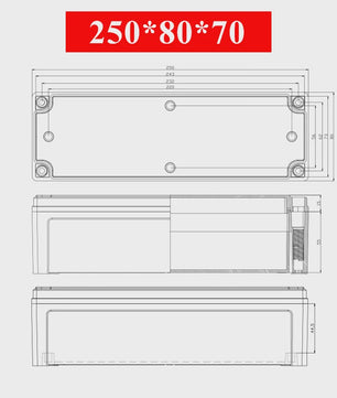 Waterproof Plastic Enclosure Box Electronic Electrical Project Box ABS Outdoor Junction Box Housing IP67 Project Instrument Case