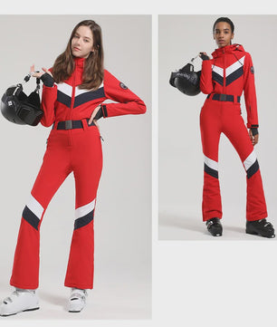 Dames Winter Ski-overall One Piece - Waterdicht, Winddicht & Warm - Outdoor Snowboard Jumpsuit
