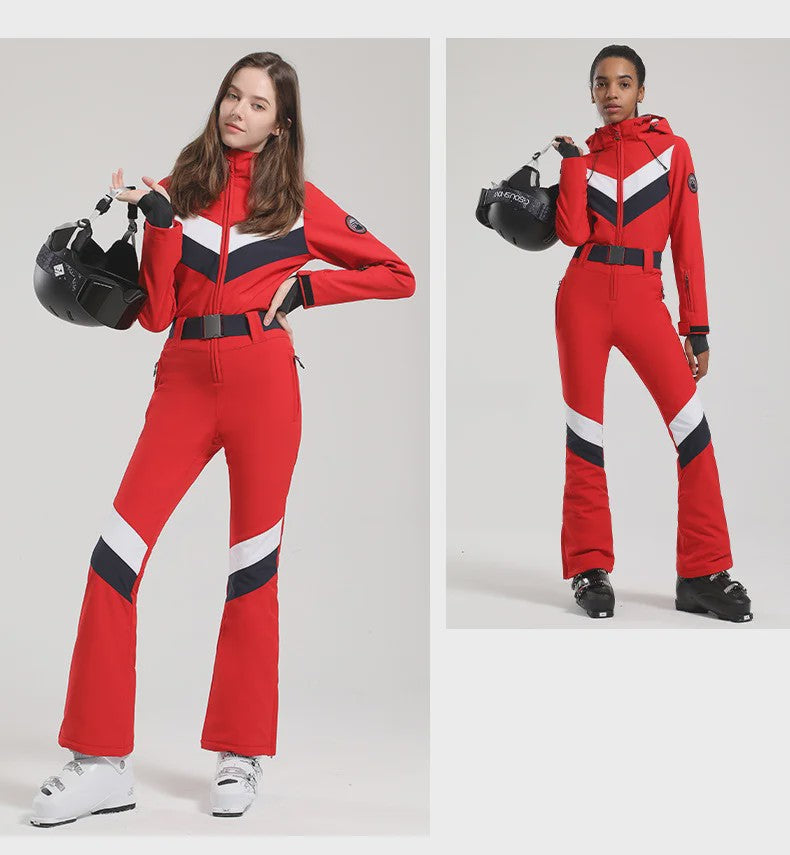 Dames Winter Ski-overall One Piece - Waterdicht, Winddicht & Warm - Outdoor Snowboard Jumpsuit