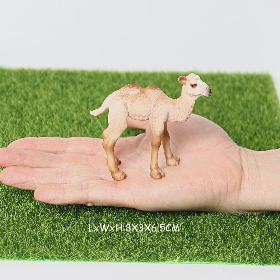 Realistische Alpaca & Kameel Figuren Set - Handgeschilderd, Educatief Speelgoed