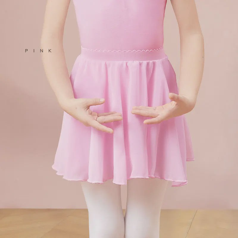 18 Colours Ballet Skirt Girls Toddler Kids Dance Chiffon Skirt Elastic Waist Short Dance Skirt for Girls Tutu Skirt for Ballet