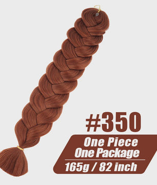 82 Inch Kanekalon Jumbo Braiding Hair - 165g Pre-Stretched Synthetisch Vlecht Haar voor Crocheten