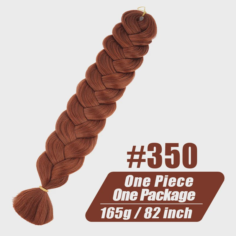 82 Inch Kanekalon Jumbo Braiding Hair - 165g Pre-Stretched Synthetisch Vlecht Haar voor Crocheten