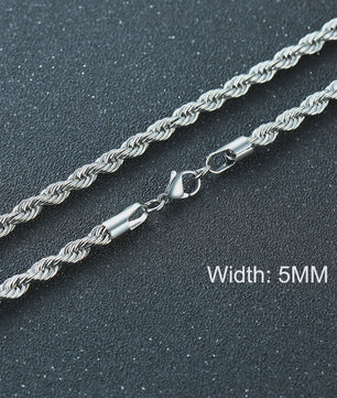 Klassieke Cuban Chain Ketting Heren Dames - Roestvrij Staal (3-11mm)