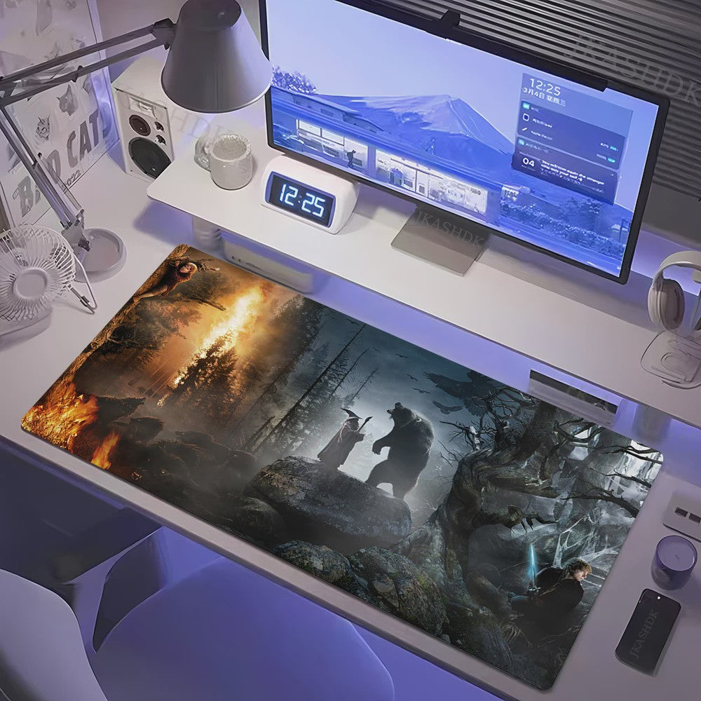 Grote Gaming Muismat XL - Lotrs Film Thema Deskmat voor PC & Bureau