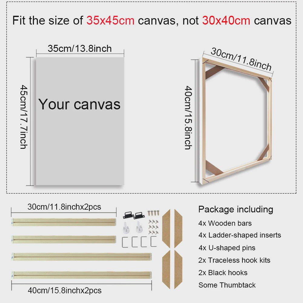Houten Canvas Frame Sets - Diverse Maten voor Kunst, Foto's & Diamond Painting