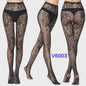 Dames Visnet Panty's met Jacquard Weefsel - Gothic Kant & Spider Net Stijl