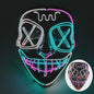 Verlicht LED Neon Purge Masker met Fiber Optic Handschoenen - Halloween & Feest