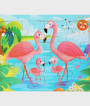 Houten 3D Montessori Puzzel - 30 Delen met Vrolijke Dieren - Educatief Speelgoed voor Kinderen