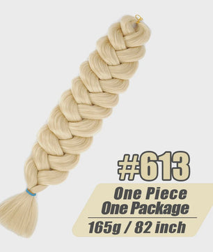 82 Inch Kanekalon Jumbo Braiding Hair - 165g Pre-Stretched Synthetisch Vlecht Haar voor Crocheten