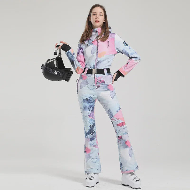 Dames Winter Ski-overall One Piece - Waterdicht, Winddicht & Warm - Outdoor Snowboard Jumpsuit