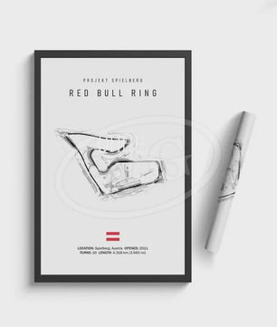 Vintage F1 Circuit Poster: Zwart-Wit Formule 1 Kunst voor de Raceliefhebber