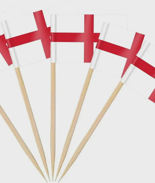 100x Mini India Vlaggetjes op Houten Prikkers - Ideaal voor Cupcakes, Cocktails & Feestdecoratie