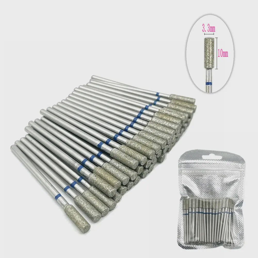 50 Stuks Diamant Freesjes Set - 2.35mm Schacht voor Nagel- en Tandheelkundig Gebruik