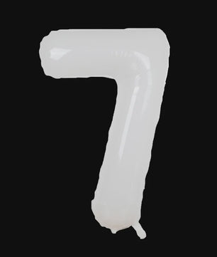 Grote Folie Ballonnen Cijfers 0-9 Cream Caramel & Wit (32/40 inch) - Feestdecoratie
