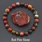 Natuurlijke Edelsteen Armband - Reiki, Blauwe Apatite, Lapis Lazuli, Amethist & Tijgeroog