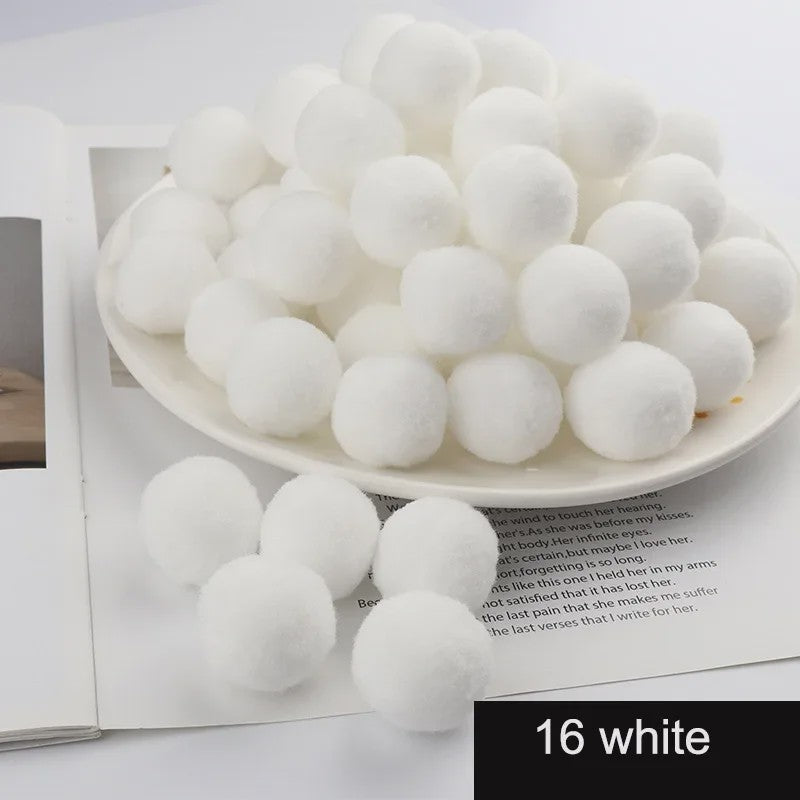 Mix van Zachte Pompoms (8-30mm) voor Knutselen, Decoratie & Speelgoed