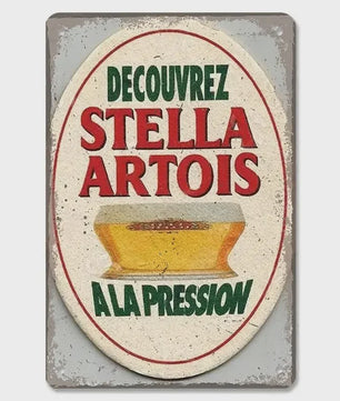 Retro Metal Bier Merk Poster - Decoratie voor Man Cave, Bar & Club